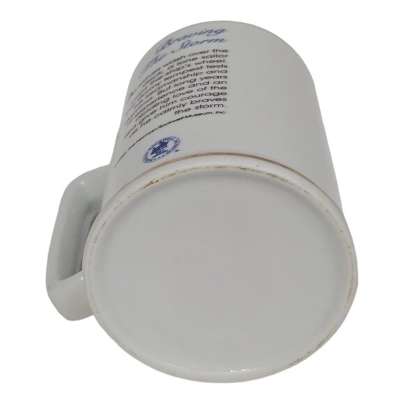 Norman Rockwell Coffee Mug "Braving The Storm" Porcelain Tankard 24K Gold Rim - Picture 4 of 10